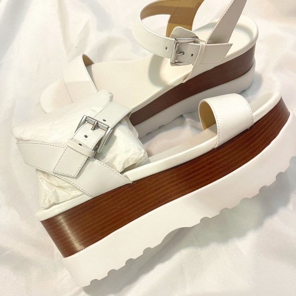 Michael Kors White Platform Sandals
